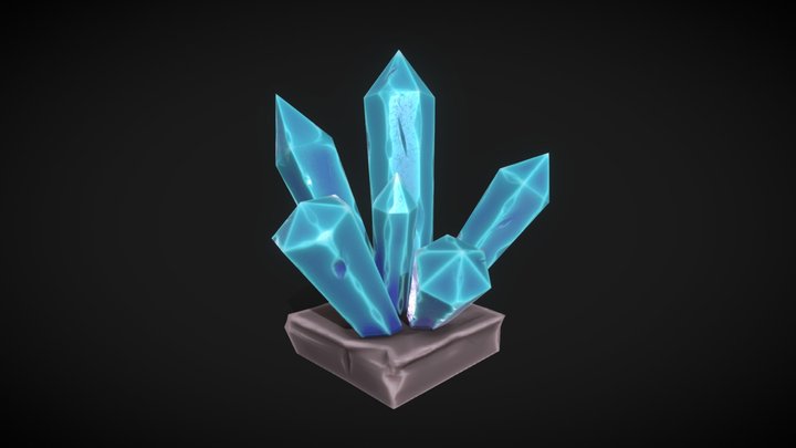 Stylized Smooth Crystal 3D Model