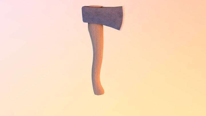 Low poly Hatchet 3D Model