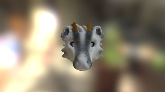 Headshot of my fursona 3D Model