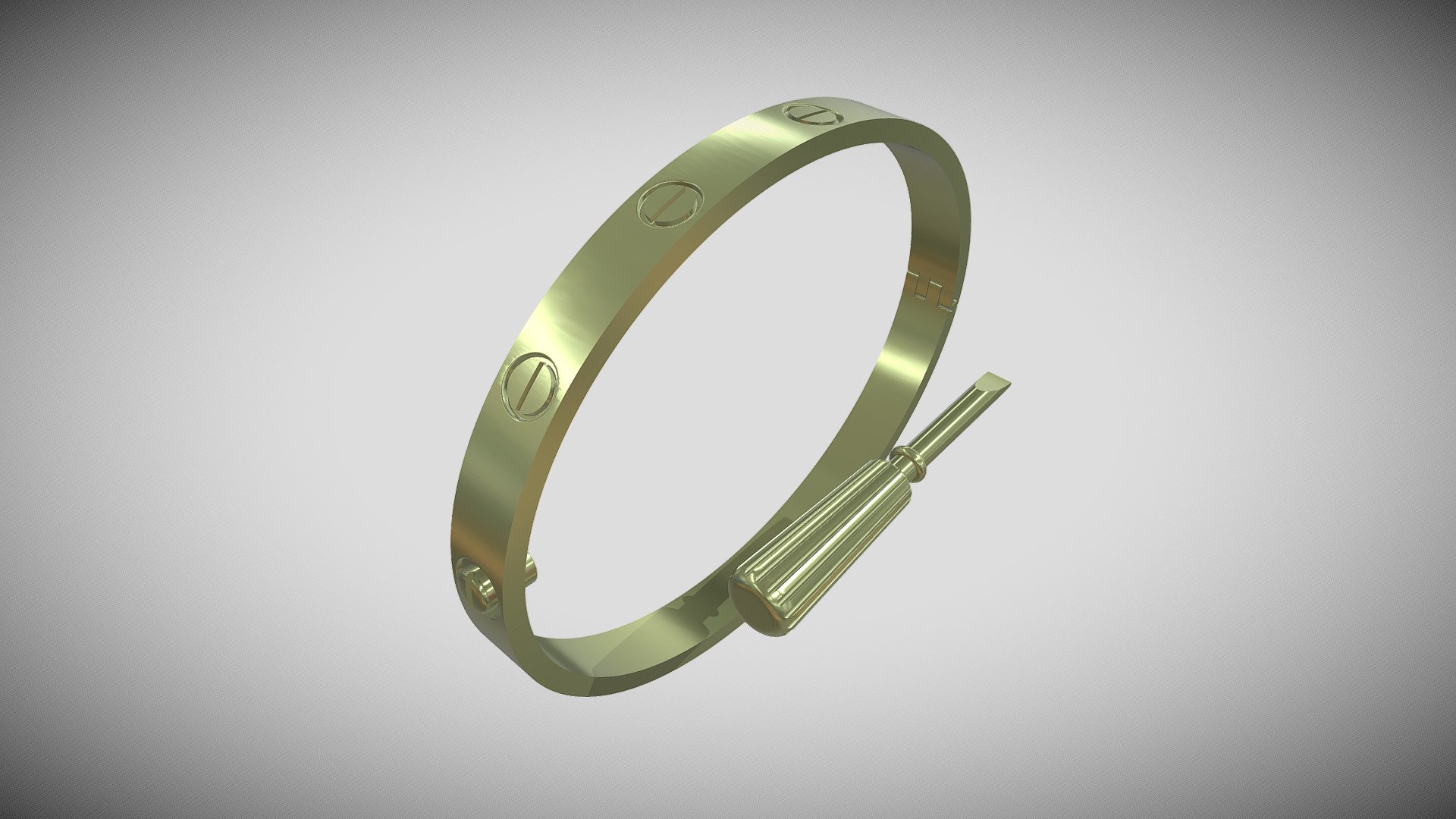 Love Bracelet Buy Royalty Free 3D model by KDesigns