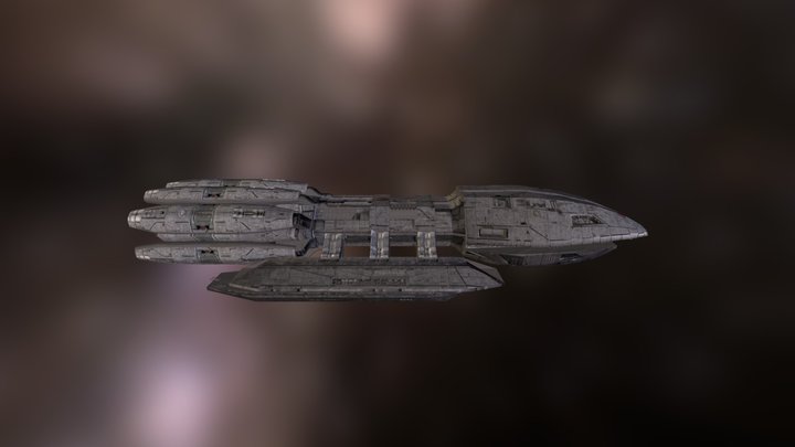 Battlestar Pegasus 3D Model