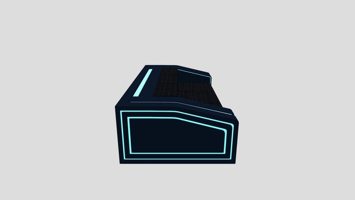 couch sci-fi low poly 3D Model