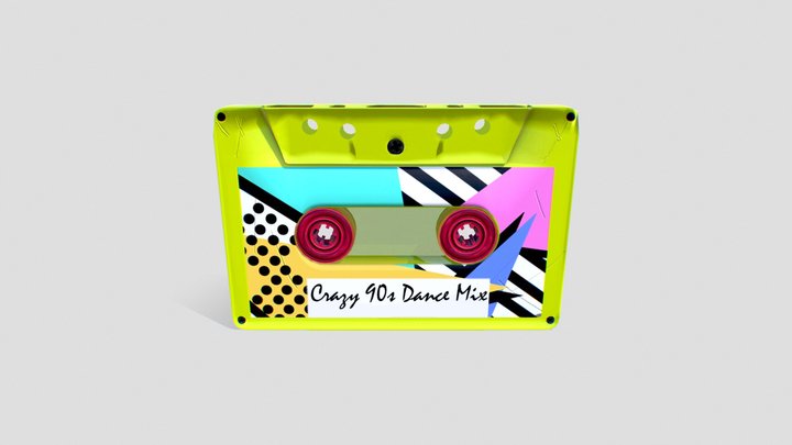 Crazy 90s Dance Mix Tape 3D Model