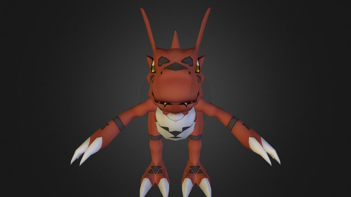 PC Computer - Digimon Masters - Guilmon 3D Model