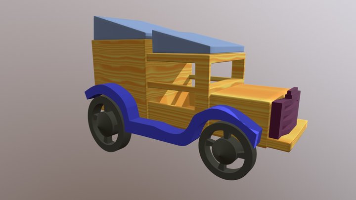 Wooden_Toy_Car 3D Model