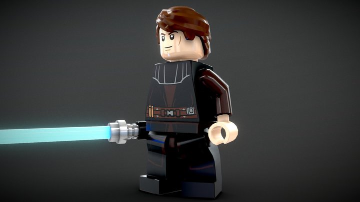 LEGO - Anakin Skywalker (Rigged) 3D Model