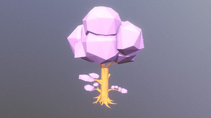 Giant Low poly Tree 3D Model