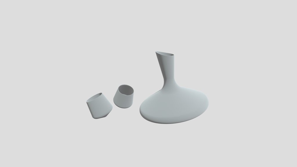 Swiveling Wine Decanter With Glasses