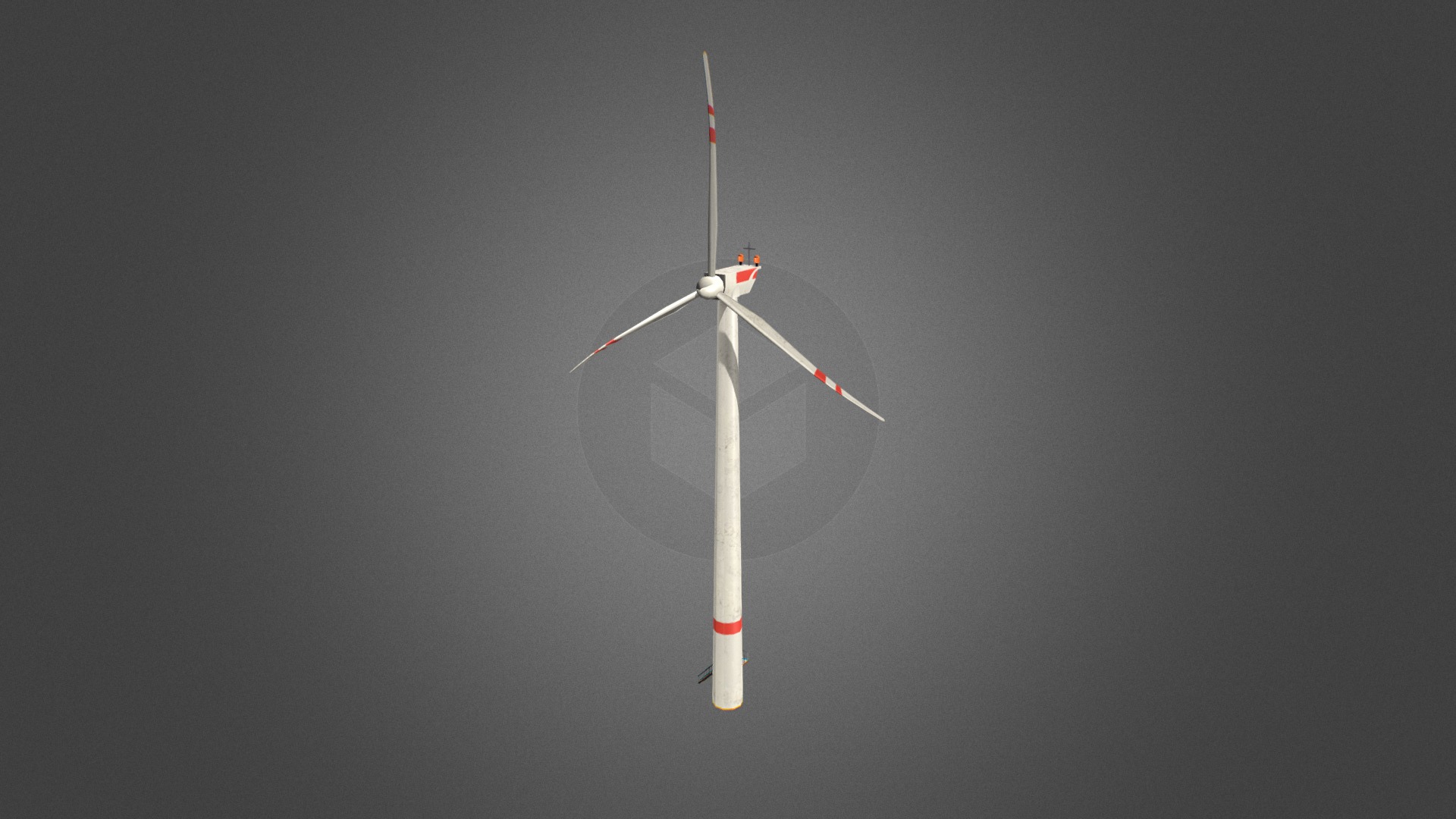 3D model Wind turbine - This is a 3D model of the Wind turbine. The 3D model is about a white wind turbine.