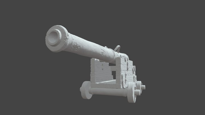 High Res Cannon 3D Model