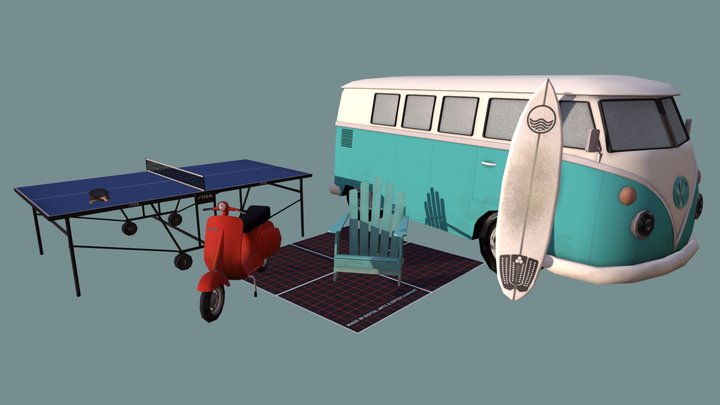 DAE 5 Finished props - By the ocean 3D Model