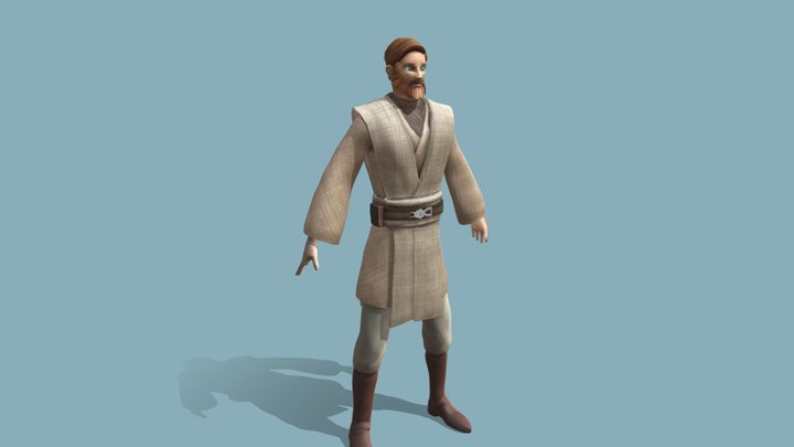 Obi Wan Kenobi (stylized) 3D Model