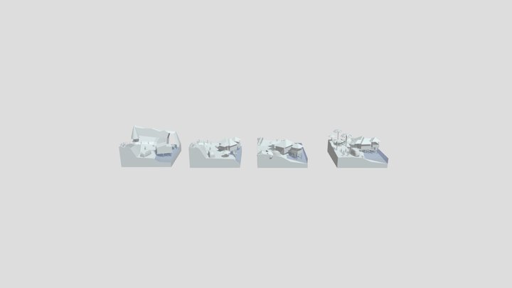 By the Ocean - Blockout 3D Model