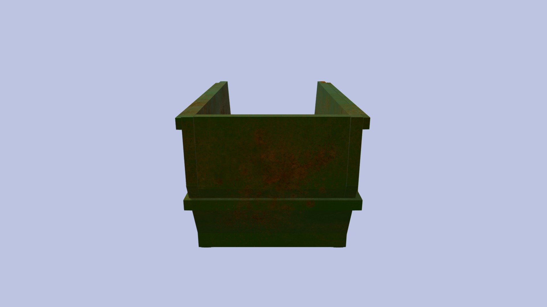 Green container with trash