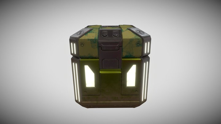 Sci-Fi Crate 3D Model