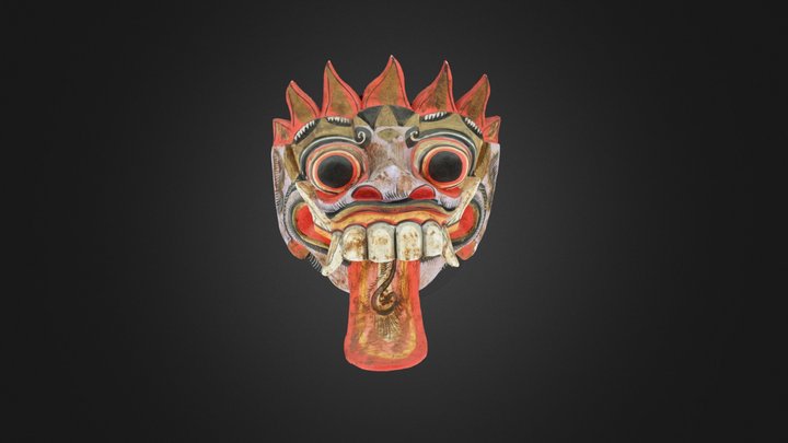 Wooden mask from Brunei 3D Model