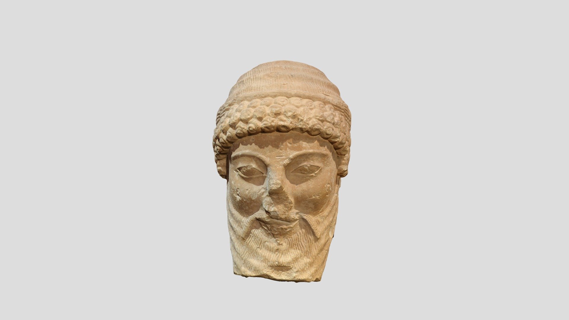 The head of beared God