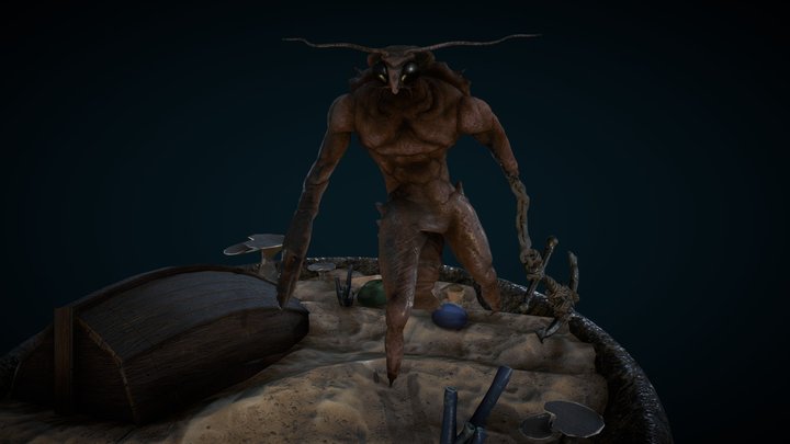 The Cursed Wanderer of the Abyss 3D Model