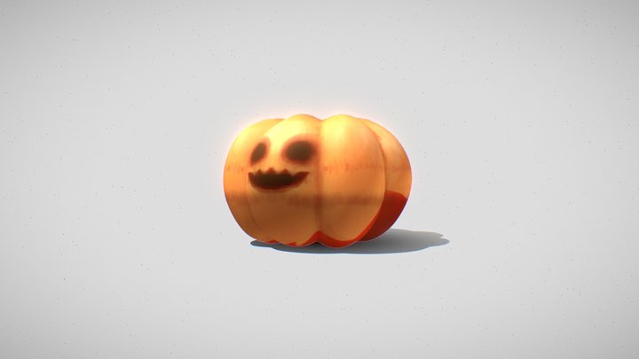 stylized Halloween Pumpkin 3D Model