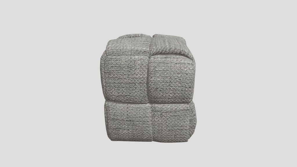 Square Weaved Pouf