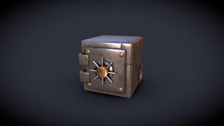 Low poly Safe 3D Model