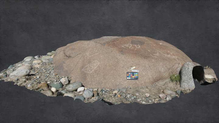 Rock Carving at Chilas-VII (Rock 73) 3D Model