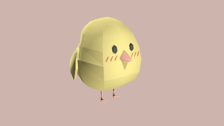 Kuno the Baby Chick 3D Model