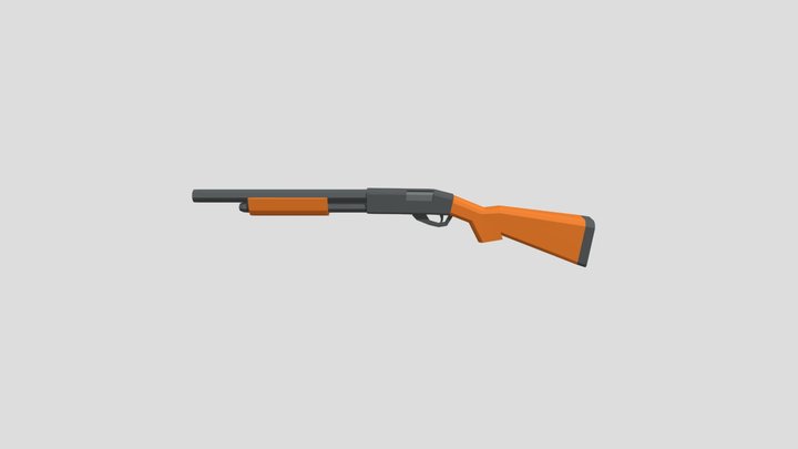 Shotgun_lowpoly 3D Model