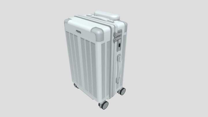 White Suitcase 4 3D Model