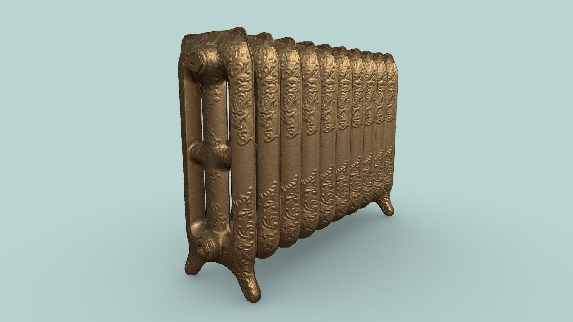 Heriatge Cast Iron Radiator - 3 Column - Buy Royalty Free 3D model by ...