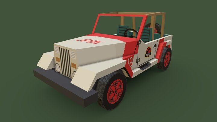 Mapcore Monthly Challenge - Jurassic Park Jeep 3D Model