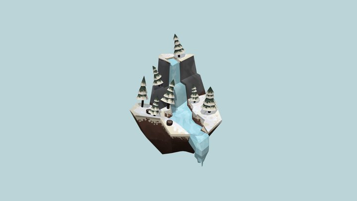 Low Poly Island 3D Model