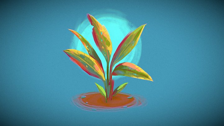 Painterly Plant 3D Model