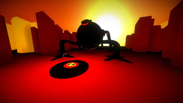 Incredibles animated VR environment 3D Model