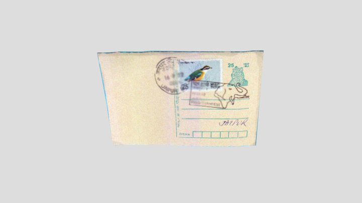 Vintage Indian Letter psx ps1 lowpoly 3D Model