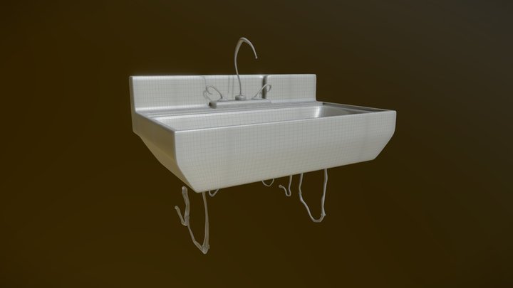Little Things Series: Stylized Utility Sink 3D Model