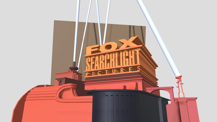 Fox Searchlight Pictures Logo 1995 Remake V6 3D Model