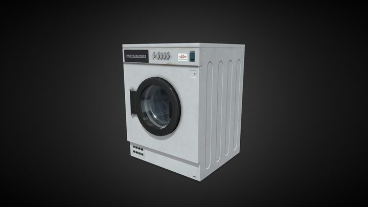 Washing Machine - 4K PBR Animated 3D Model