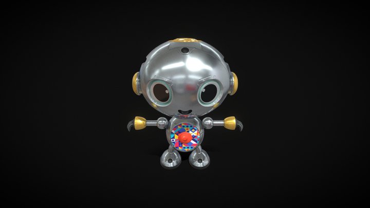 Cute Robot 3D Model