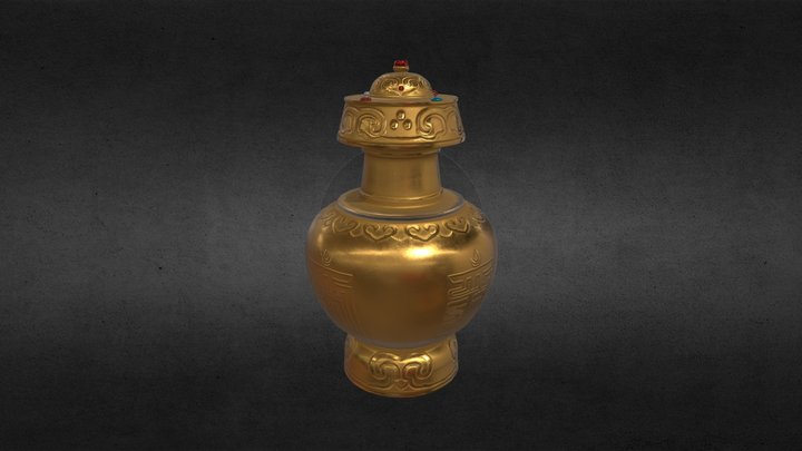 金奔巴瓶 3D Model