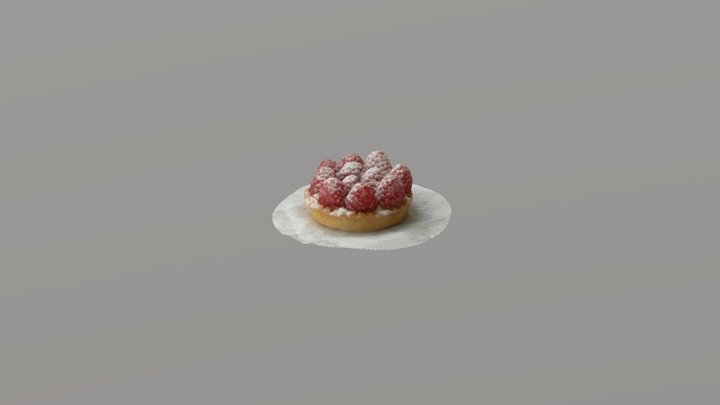 Tartelette Framboises / Raspberry Tartlet 3D Model