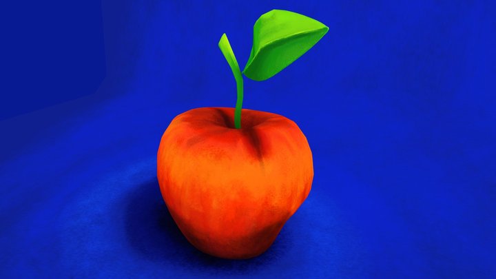 Apple painting on blender 3D Model