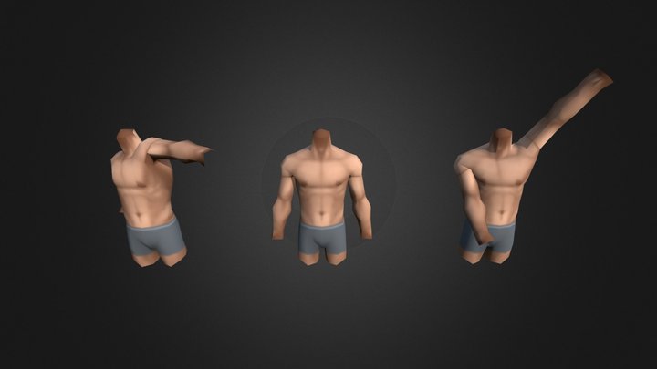 Low Poly Character Prototype 3D Model