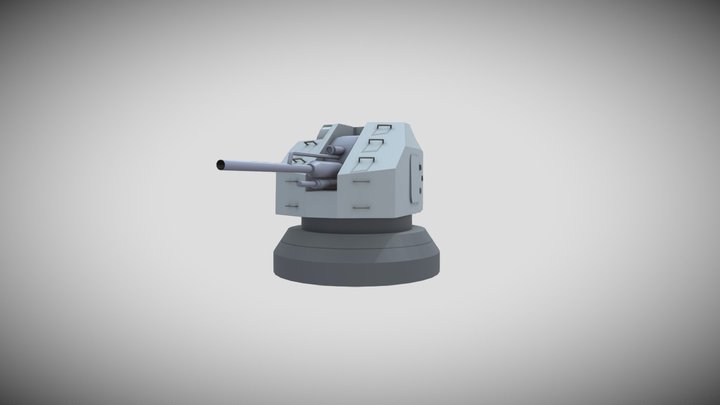 H/PJ-26(76mm) Naval Gun 3D Model