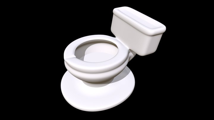 3D Toilet Ashtray 3D Model