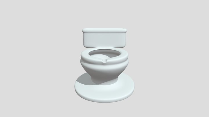 3D Toilet Ashtray 3D Model