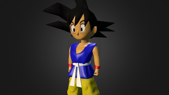Chibi Goku GT 3D Model