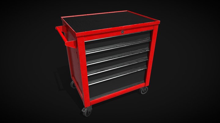 [Free] Drawer Tool Cart (Used) 3D Model