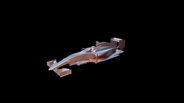 F1 Car Windshield With Head shield 3D Model