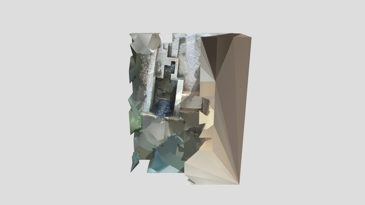 Sculpted Stone Fountain – Chellah, Rabat 3D Model